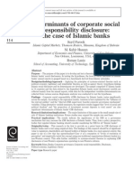 Determinants of Corporate Social Responsibility Disclosure The Case of Islamic Banks