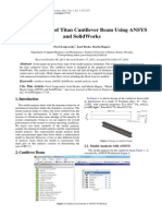 Modal Analysis of Titan Cantilever Beam Using ANSYS and SolidWorks