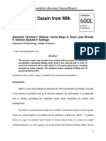 Isolation and Hydrolysis of Casein From Milk