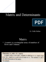 Matrix and Determinants: Dr. Nidhi Mathur