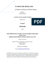 G. L. Kavtaradze. The Chronology of The Caucasus During The Early Metal Age: Observations From Central Trans-Caucasus