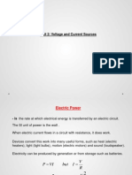 Unit 2 Voltage and Current Sources