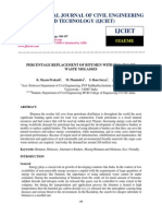 Percentage Replacement of Bitumen With Sugarcane Waste Molasses