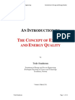 The Concept of Exergy and Energy Quality - Truls Gundersen