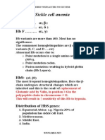 Sickle Cell Anemia: Hba Α Β Hba …….. Α Δ Hb F ……… Α, Γ