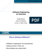 Software Engineering An Overview: Ranjit Raman Team Coordinator E-Gov, C-DAC, Pune