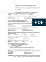 Community Health/Communicable Disease Nursing INSTRUCTIONS: Select The Correct Answer For Each of The Following Questions. Mark ONLY