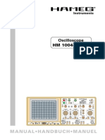 HAMEG HM1004 Oscilloscope English Manual