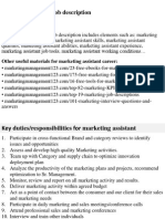 Marketing Assistant Job Description