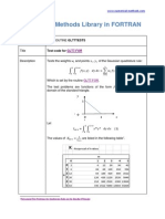 Numerical Methods Library in FORTRAN: Test Code For