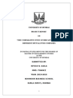 University of Mumbai Project Report ON "The Comparative Study of Midcap Schemes of Different Mutual Fund Companies