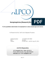 Norepinephrine (Research) ELISA: For The Quantitative Determination of Norepinephrine in Various Sample Types and Volumes