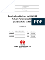 Baseline Specifications For GSM BSS Network Performance KPIs (Call Drop Ratio On TCH)