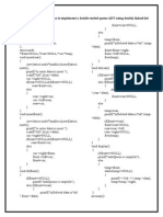 Double Ended Queue ADT Using Doubly Linked List