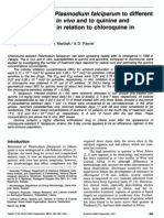 Susceptibility of Plasmodium Falciparum Different of Quinine in Vivo and Quinine Quinidine Relation Chloroquine Liberia