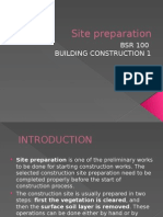 Site Preparation: BSR 100 Building Construction 1