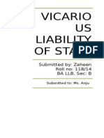 Vicarious Liability of State