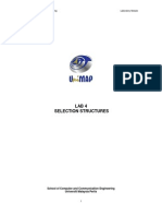 Lab 4 Selection Structures: EKT 120 - Computer Programming Laboratory Module