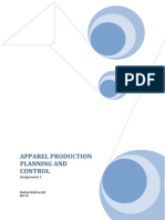 Apparel Production Planning and Control Assignment 1 PDF