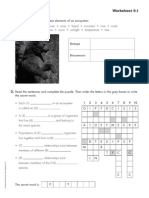 Ecosystem Worksheet 9.1