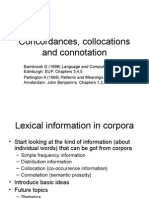 Concordances, Collocations and Connotation