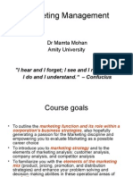 Marketing Management: DR Mamta Mohan Amity University