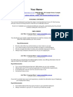 CV Template Modern Work