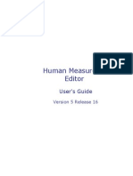 Human Measurements Editor: User's Guide