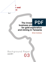 Africa Power and Politics - The Investment and Business Environment For Gold Exploration and Mining in Tanzania