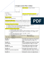 Syntax Surgery Lesson Plan Example