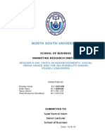 North South University: School of Business Marketing Research (Mkt470)