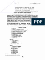 Effect of Tip Clearance On Performace of Axial Flow Fan
