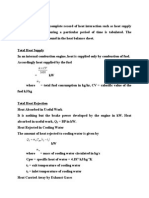 Heat Balance Sheet