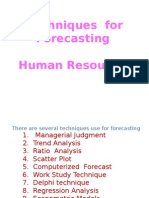 Techniques For Forecasting Human Resources