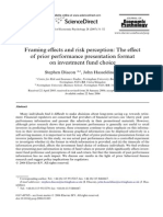 Framing E Vects and Risk Perception: The Evect of Prior Performance Presentation Format On Investment Fund Choice