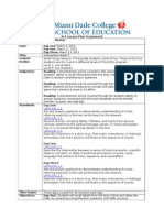 K-3 Lesson Plan Framework: Cake To Answer Comprehension Questions