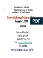 Overview Renewable Energy Systems 402