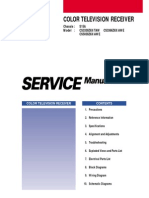 Color Television Receiver: Chassis: S15A Model: CS3339Z6X/TAW CS3366Z6X/AWE CS5039Z6X/AWE