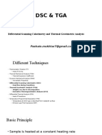 Differential Scanning Calorimetry and Thermal Gravimetric Analysis