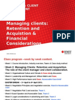 Week 2 Managing Clients: Retention and Acquistion & Financial Considerations