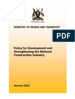 National Construction Industry Policy - January 2010