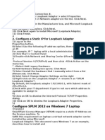 Configure A Static IP For Loopback Adapter: Configure SPLM 2012 On Windows 7 Laptop