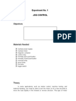 Objectives: Experiment No. 1 Jog Control