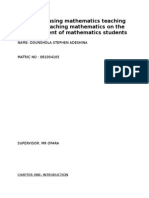 Effect of Using Mathematics Teaching Aids in Teaching Mathematics On The Achievement of Mathematics Students