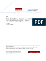 Heat Affected Zone Structure and Properties of A Welded Copper Be