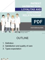 Patient Satisfaction, Loyalitas and Customer 2015