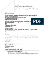 CFP Mock Test Investment Planning