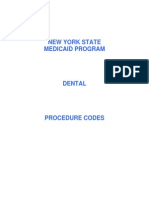 Dental Procedures Codes