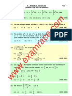 Mathematics Integral MCQ