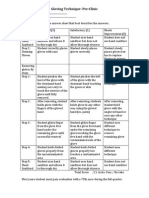 Gloving Technique Rubric